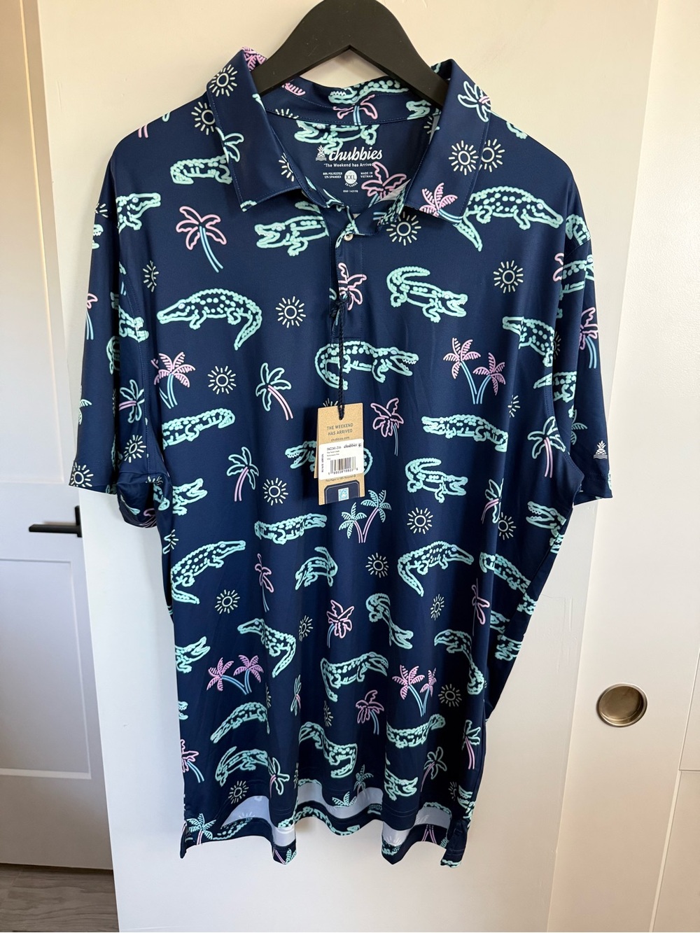 NWT Chubbies Performance Polo The Neon Glade Size XXL